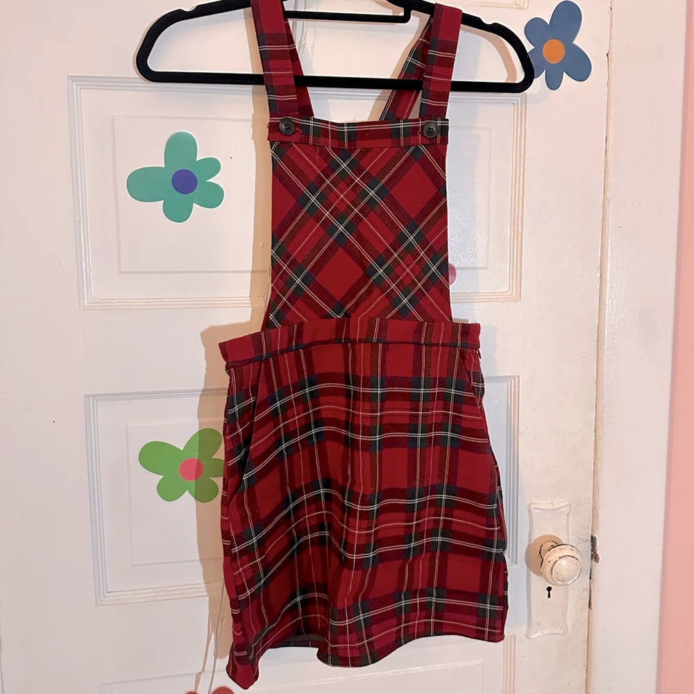 Red Skirt Overall - Like New